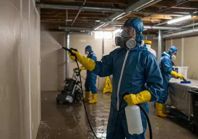 Basement Sanitization and Antimicrobial Treatment process in Leonardtown, MD