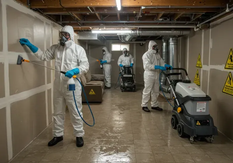 Basement Moisture Removal and Structural Drying process in Leonardtown, MD